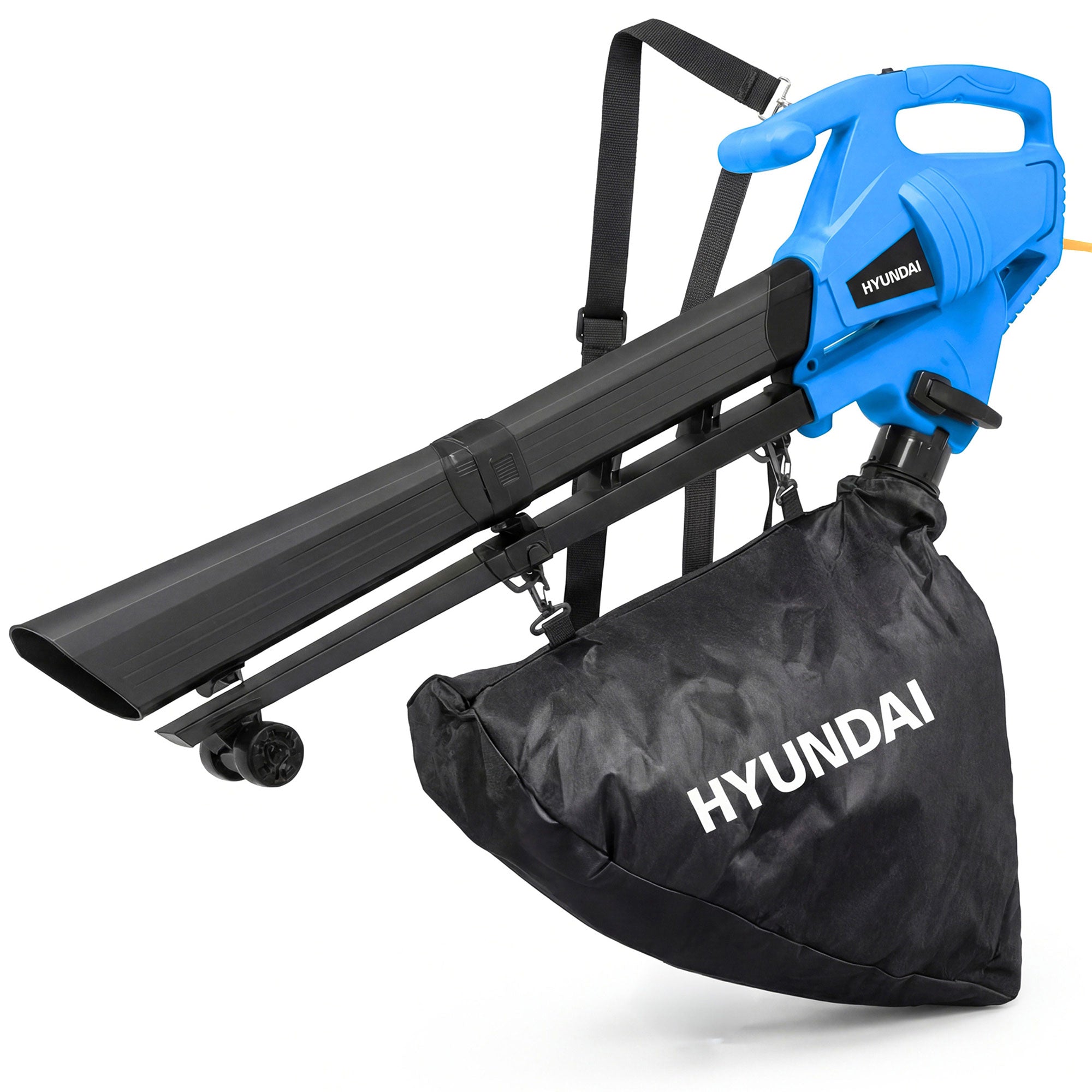 Souffleur, aspirateur et broyeur électrique 3-en-1 Hyundai 3000W, sac de collecte 34L | HYBV3000E3-EU