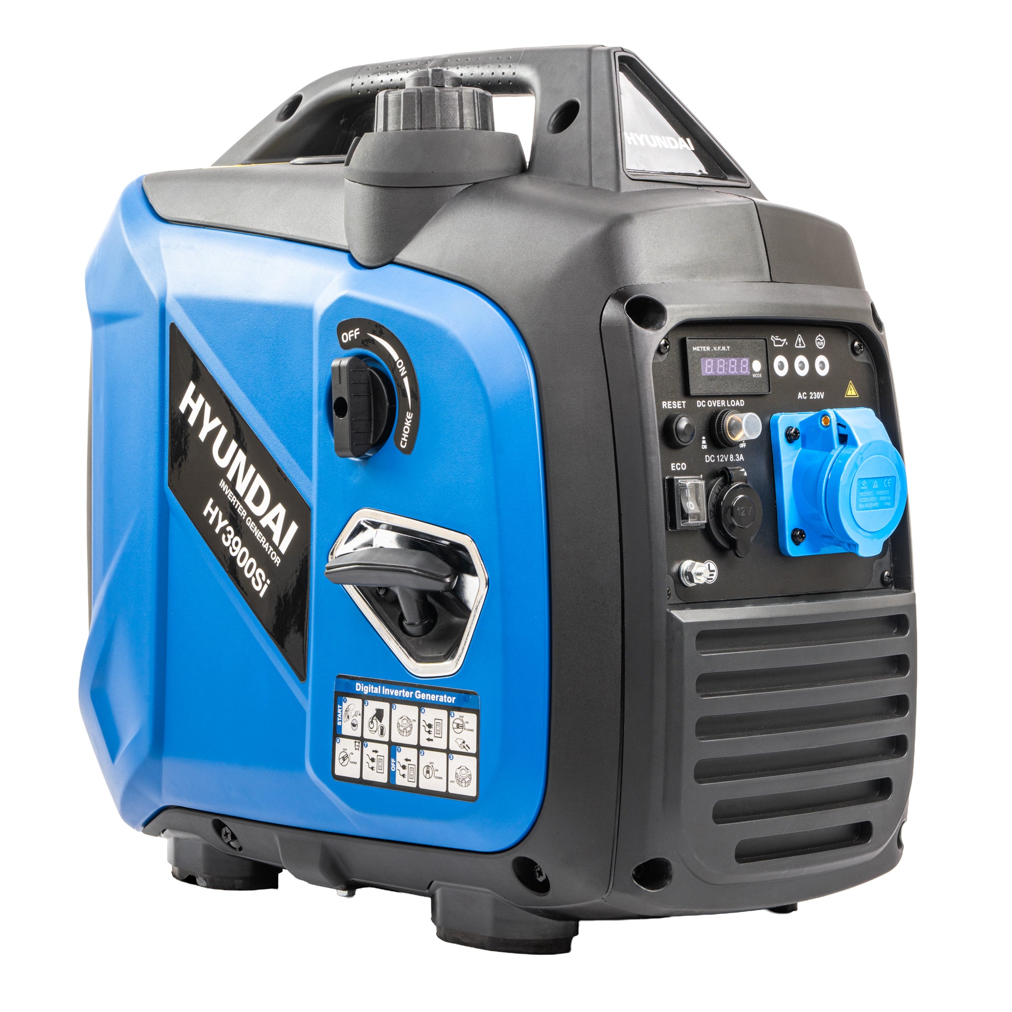 Hyundai Inverter Generator 3.3kW / 3300W, Recoil Start, Pure Sine Wave | HY3900Si-EU