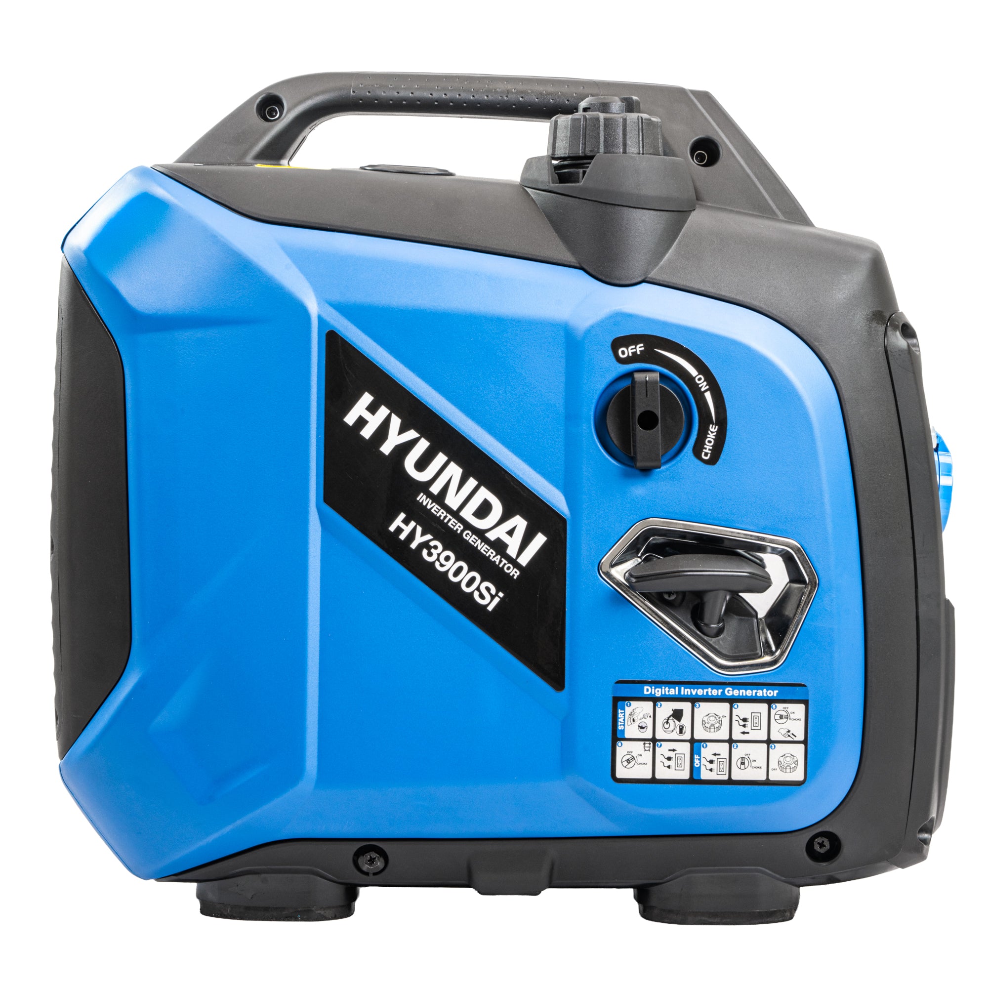 Hyundai Inverter Generator 3.3kW / 3300W, Recoil Start, Pure Sine Wave | HY3900Si-EU