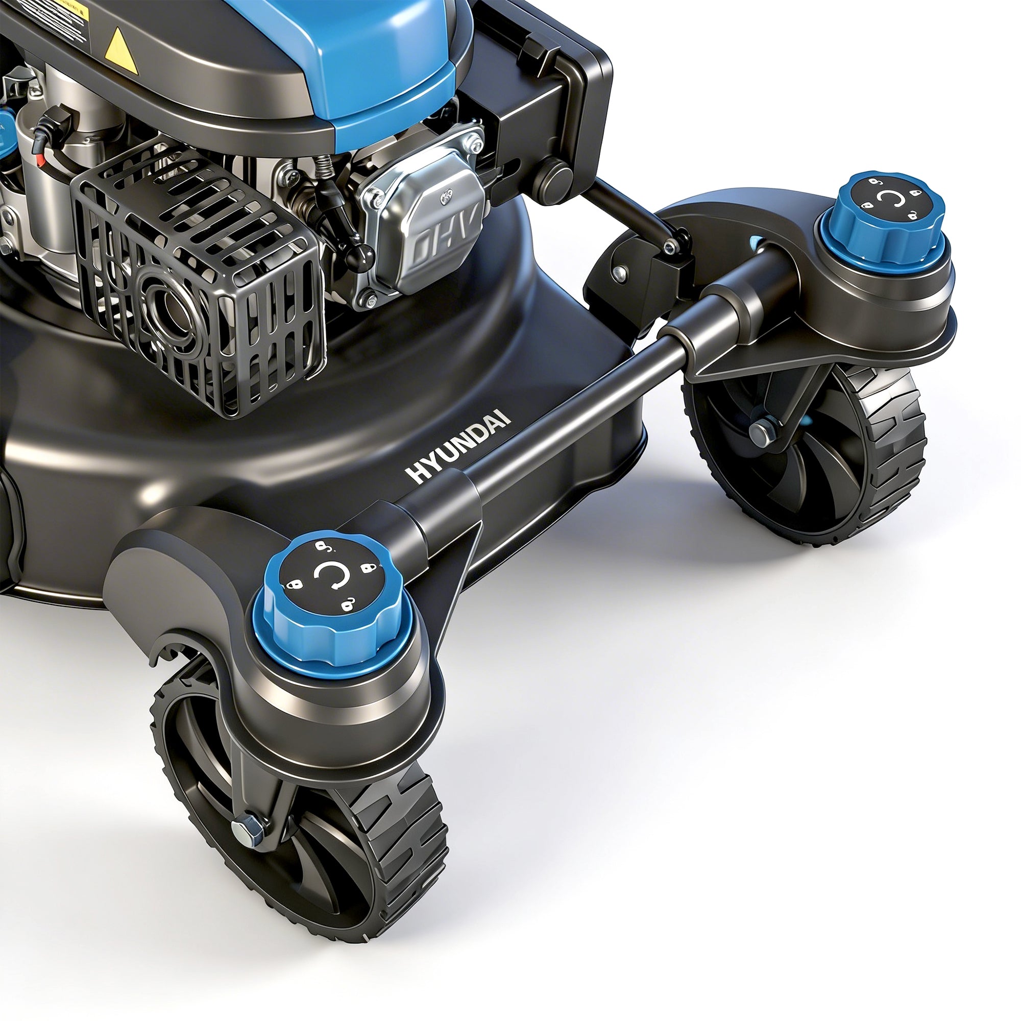 Tondeuse thermique autotractée Hyundai 51cm, Rayon de braquage zéro, Démarrage électrique, 3-en-1 | HYM20200SPEZX-EU