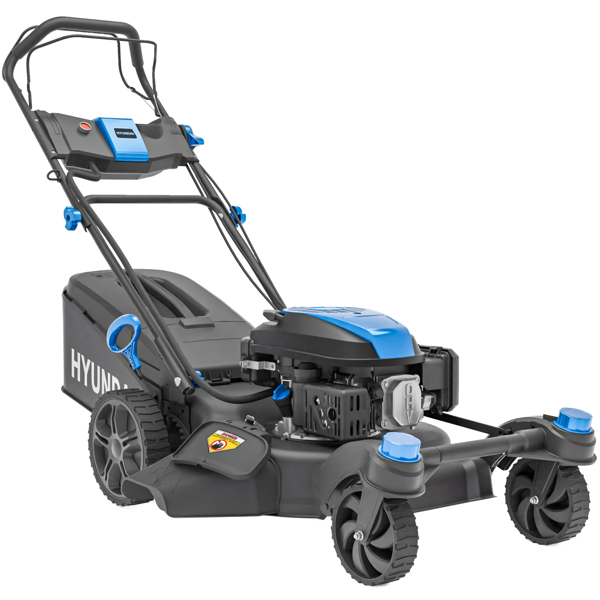Tondeuse thermique autotractée Hyundai 51cm, Rayon de braquage zéro, Démarrage électrique, 3-en-1 | HYM20200SPEZX-EU