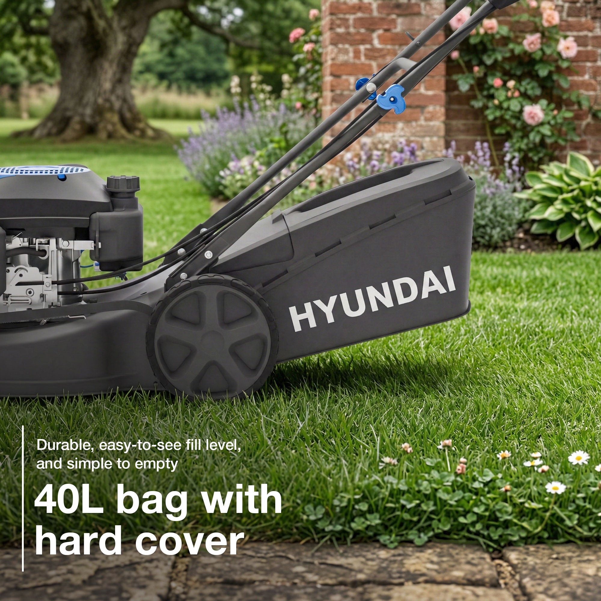 Tondeuse à gazon thermique autotractée Hyundai 17" / 43 cm, 139 cc, Mulching | HYM17150SPX