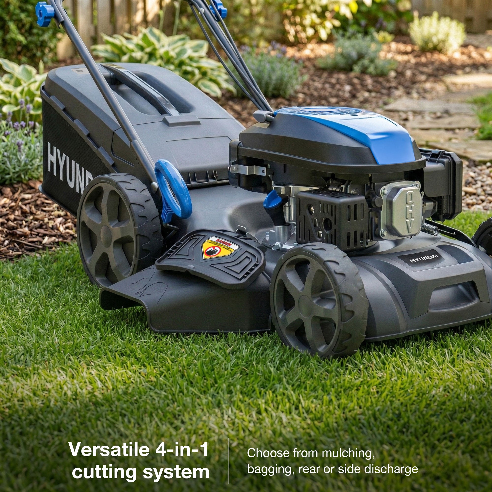 Tondeuse à gazon thermique autopropulsée Hyundai 46 cm / 18", 139 cm³, fonction mulching | HYM18150SPX