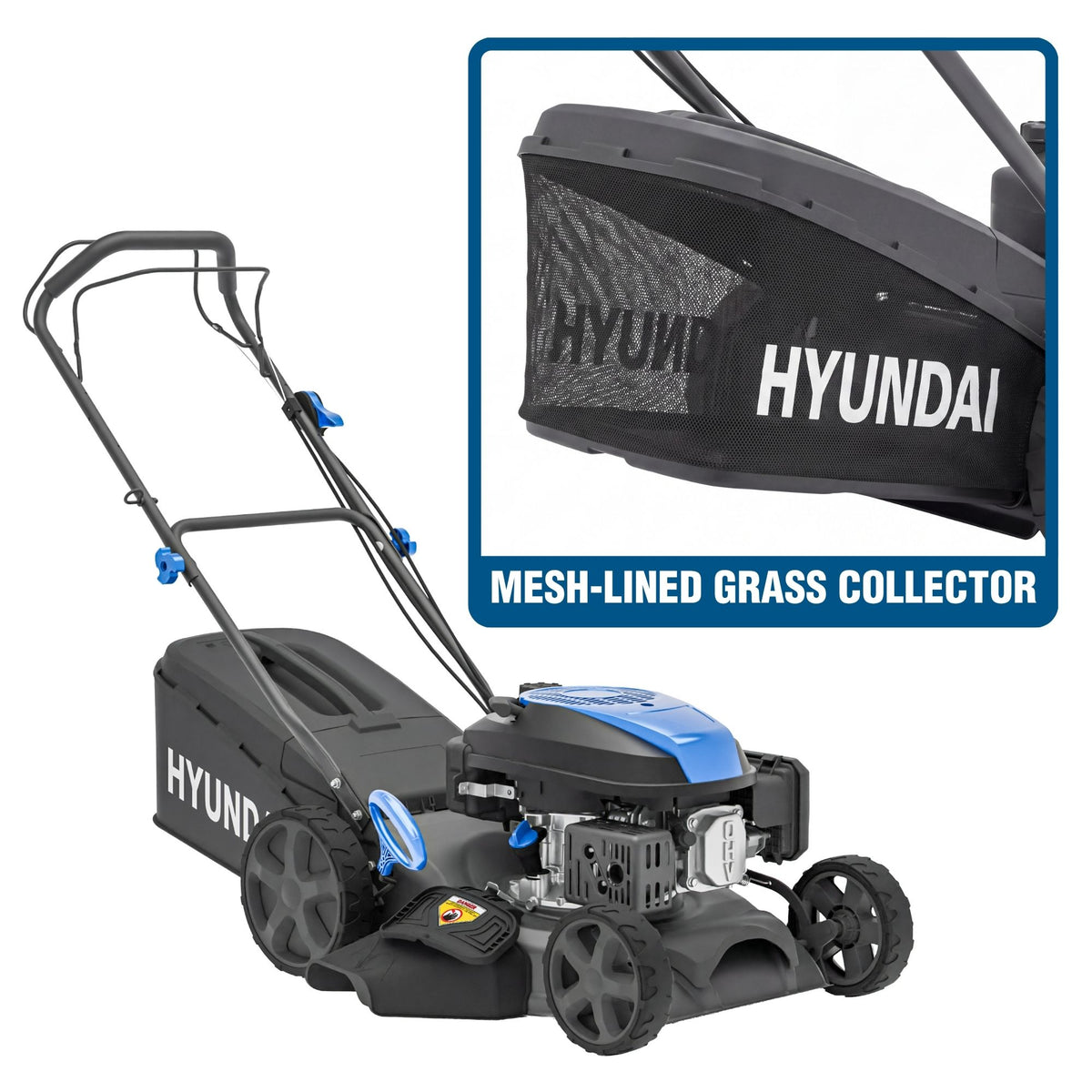 Tondeuse à gazon thermique autotractée Hyundai 17" / 43 cm, 139 cc, Mulching | HYM17150SPX