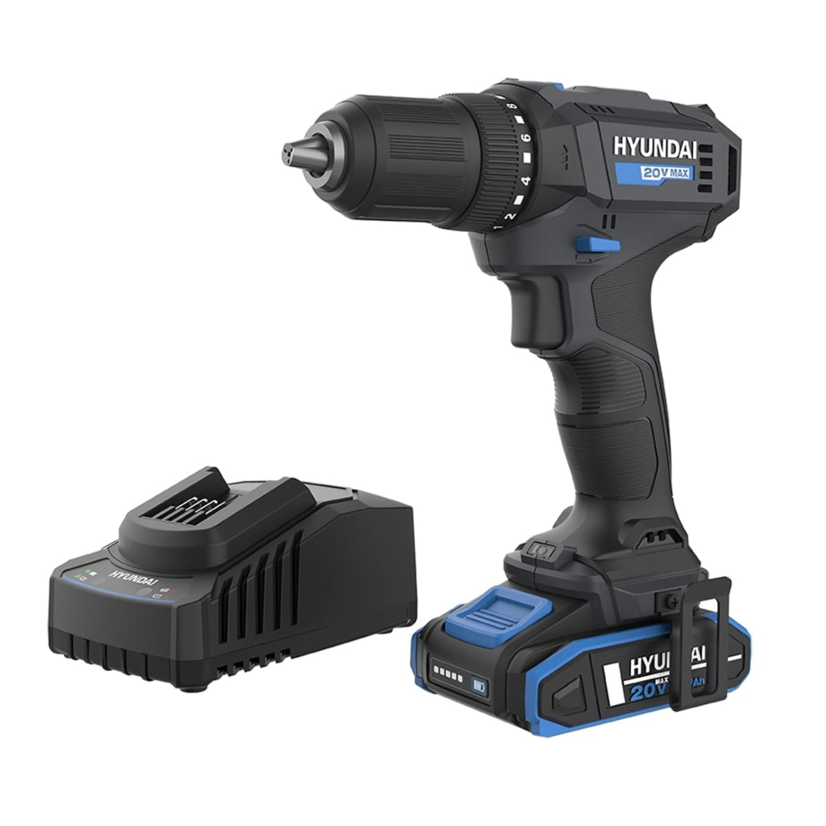 Hyundai 20V 33cm Lawnmower and 40Nm Driver Drill Kit