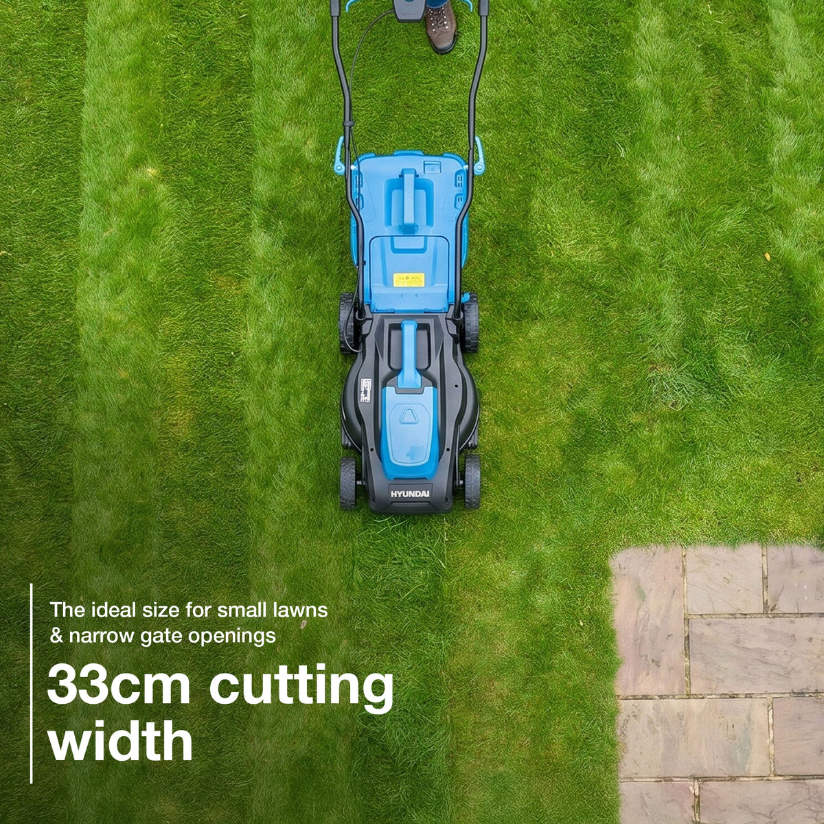 Hyundai 20V 33cm Brushless Lawnmower Kit with Extra 4Ah Battery