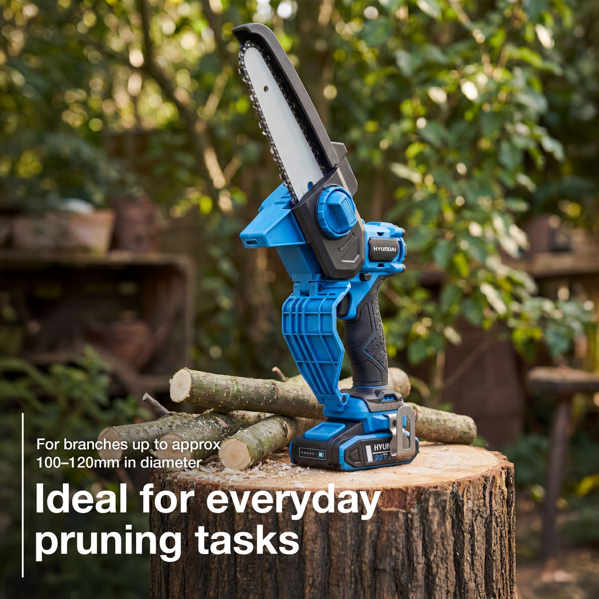 Hyundai 14in and 6in Brushless Cordless Chainsaw Kit